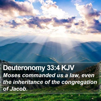 Deuteronomy 33:4 KJV Bible Verse Image