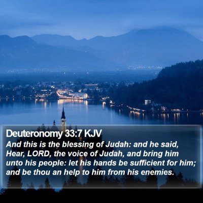 Deuteronomy 33:7 KJV Bible Verse Image