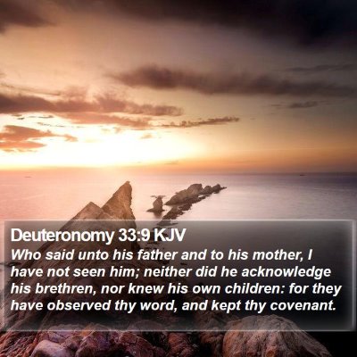 Deuteronomy 33:9 KJV Bible Verse Image