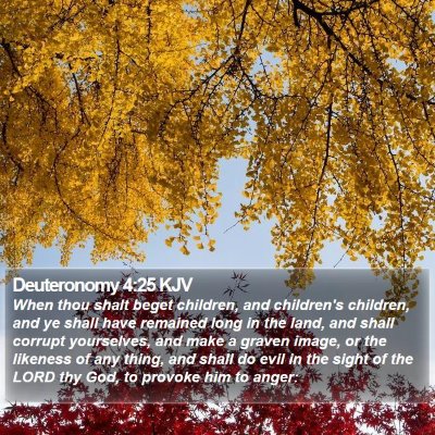 Deuteronomy 4:25 KJV Bible Verse Image