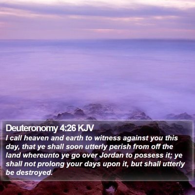 Deuteronomy 4:26 KJV Bible Verse Image