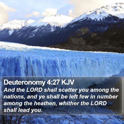Deuteronomy 4:27 KJV Bible Verse Image