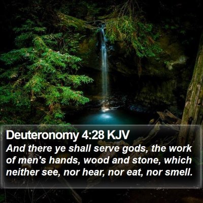 Deuteronomy 4:28 KJV Bible Verse Image