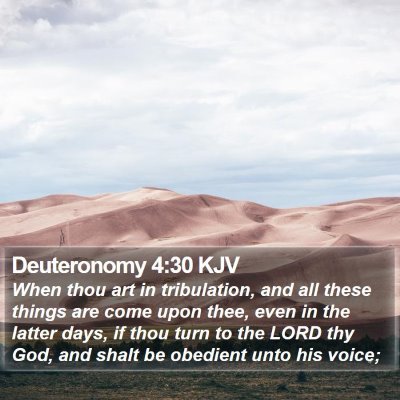 Deuteronomy 4:30 KJV Bible Verse Image