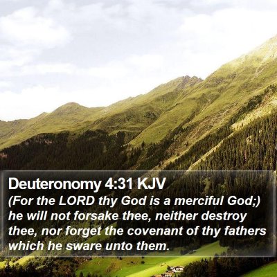 Deuteronomy 4:31 KJV Bible Verse Image