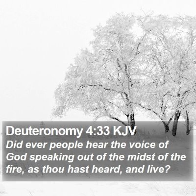 Deuteronomy 4:33 KJV Bible Verse Image