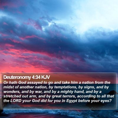Deuteronomy 4:34 KJV Bible Verse Image