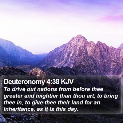 Deuteronomy 4:38 KJV Bible Verse Image