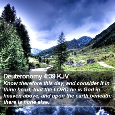Deuteronomy 4:39 KJV Bible Verse Image