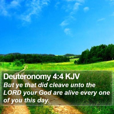 Deuteronomy 4:4 KJV Bible Verse Image