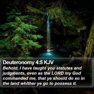 Deuteronomy 4:5 KJV Bible Verse Image