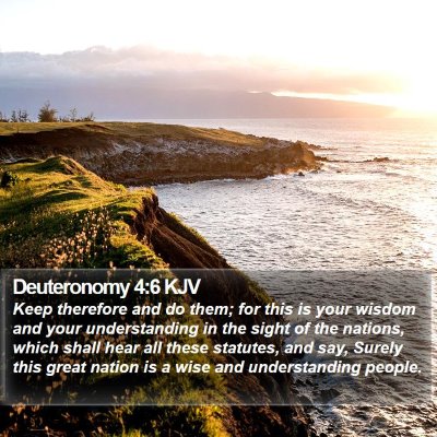Deuteronomy 4:6 KJV Bible Verse Image