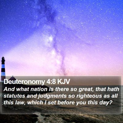 Deuteronomy 4:8 KJV Bible Verse Image
