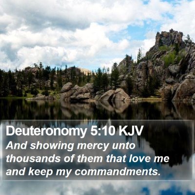 Deuteronomy 5:10 KJV Bible Verse Image