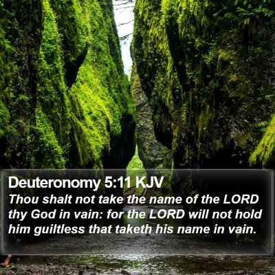 Deuteronomy 5:11 KJV Bible Verse Image