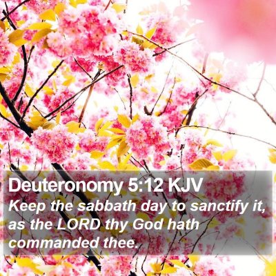 Deuteronomy 5:12 KJV Bible Verse Image