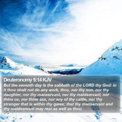 Deuteronomy 5:14 KJV Bible Verse Image