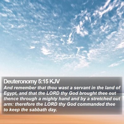 Deuteronomy 5:15 KJV Bible Verse Image