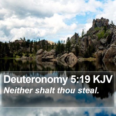 Deuteronomy 5:19 KJV Bible Verse Image
