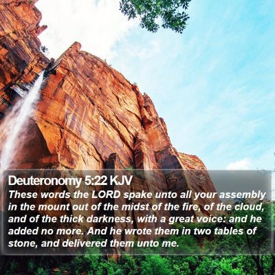 Deuteronomy 5:22 KJV Bible Verse Image