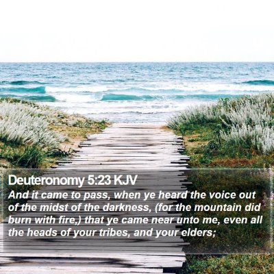 Deuteronomy 5:23 KJV Bible Verse Image