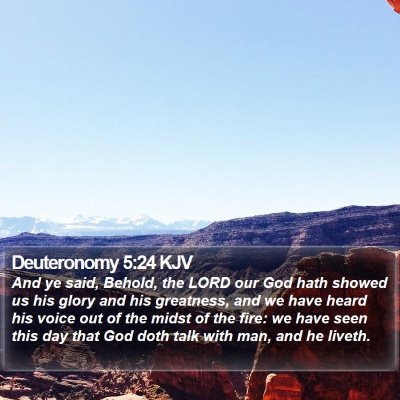 Deuteronomy 5:24 KJV Bible Verse Image
