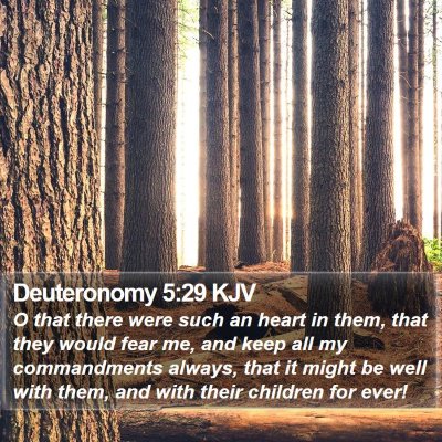 Deuteronomy 5:29 KJV Bible Verse Image