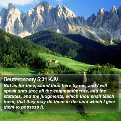Deuteronomy 5:31 KJV Bible Verse Image