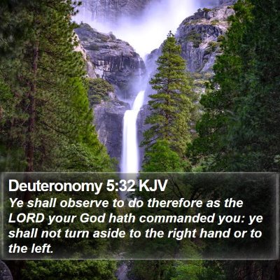 Deuteronomy 5:32 KJV Bible Verse Image