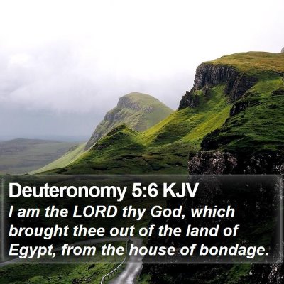 Deuteronomy 5:6 KJV Bible Verse Image