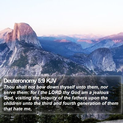 Deuteronomy 5:9 KJV Bible Verse Image