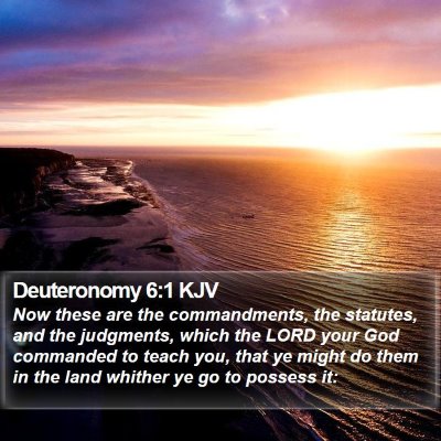 Deuteronomy 6:1 KJV Bible Verse Image