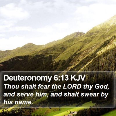 Deuteronomy 6:13 KJV Bible Verse Image