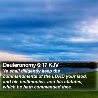 Deuteronomy 6:17 KJV Bible Verse Image