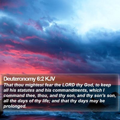 Deuteronomy 6:2 KJV Bible Verse Image