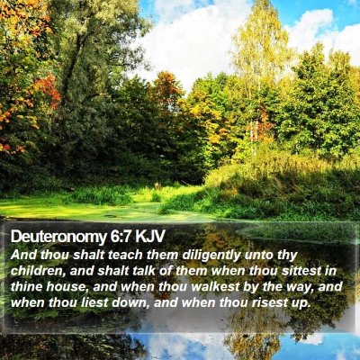 Deuteronomy 6:7 KJV Bible Verse Image