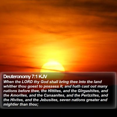 Deuteronomy 7:1 KJV Bible Verse Image