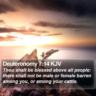 Deuteronomy 7:14 KJV Bible Verse Image