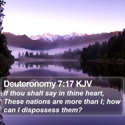 Deuteronomy 7:17 KJV Bible Verse Image