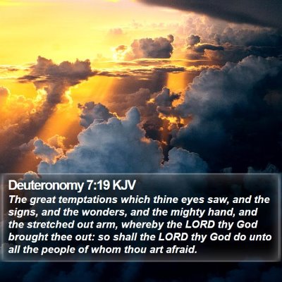 Deuteronomy 7:19 KJV Bible Verse Image