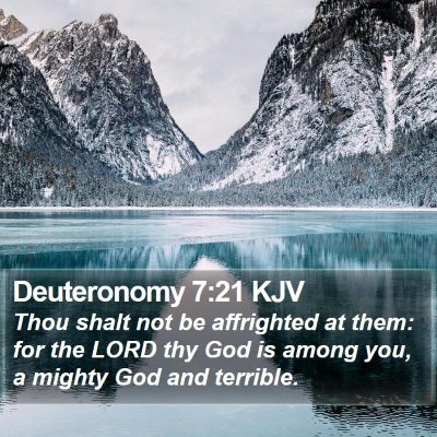 Deuteronomy 7:21 KJV Bible Verse Image