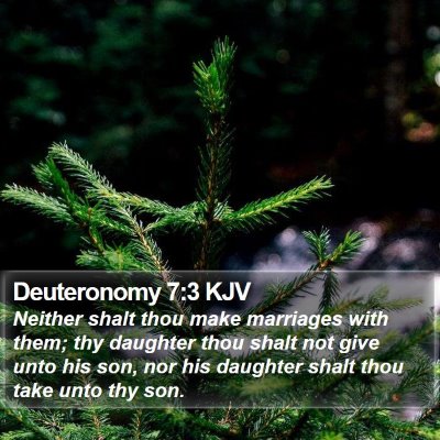 Deuteronomy 7:3 KJV Bible Verse Image