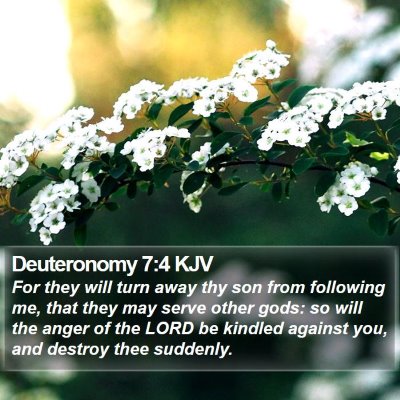 Deuteronomy 7:4 KJV Bible Verse Image