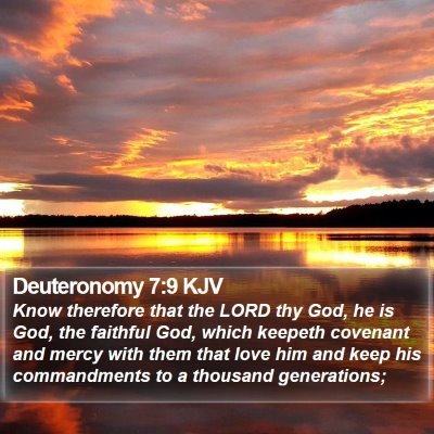 Deuteronomy 7:9 KJV Bible Verse Image