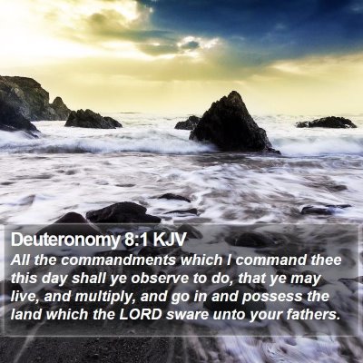 Deuteronomy 8:1 KJV Bible Verse Image