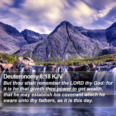 Deuteronomy 8:18 KJV Bible Verse Image