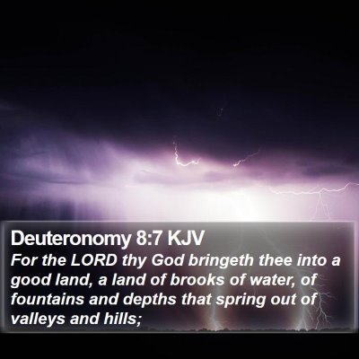 Deuteronomy 8:7 KJV Bible Verse Image