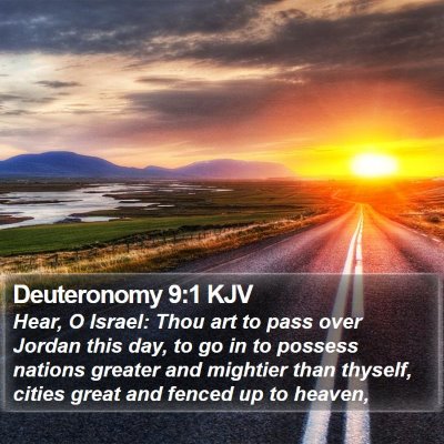 Deuteronomy 9:1 KJV Bible Verse Image