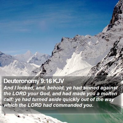 Deuteronomy 9:16 KJV Bible Verse Image