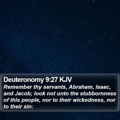 Deuteronomy 9:27 KJV Bible Verse Image